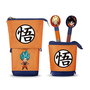 Karactermania - Ptodo Cute Étui Porte-Crayons + 2 Stylos à Encre Gel Effaçable Dragon Ball Super - Multicolor - Polyester et ABS - 7x11.5x17 cm