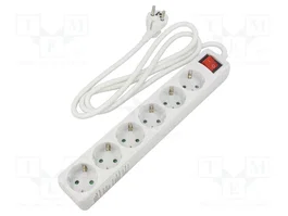 GOOBAY Rallonge réseau H05VV-F 3G1,5mm², 1,5m, Blanc