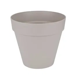 ELHO Pot de fleurs rond Loft Urban avec roues et réserve d'eau, diamètre 48.5 x hauteur 44.5 cm, gris chaud
