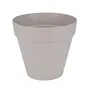 ELHO Pot de fleurs rond Loft Urban avec roues et réserve d'eau, diamètre 48.5 x hauteur 44.5 cm, gris chaud