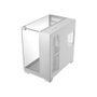 Mars Gaming MCVISION Boîtier PC ATX Semitorre Gaming Blanc Triple Vitre Trempée 270° USB-C 3.2