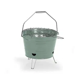 Livoo Barbecue Charbon DOC327V Portable 27 cm, Grille Acier Chromé, Pieds Pliables et Poignées, Hauteur 24 cm, Compact et Pratique