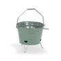 Livoo Barbecue Charbon DOC327V Portable 27 cm, Grille Acier Chromé, Pieds Pliables et Poignées, Hauteur 24 cm, Compact et Pratique