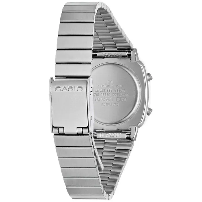 Casio LA670WEA Montre Mixte Rose Quartz Digitale Bracelet Acier