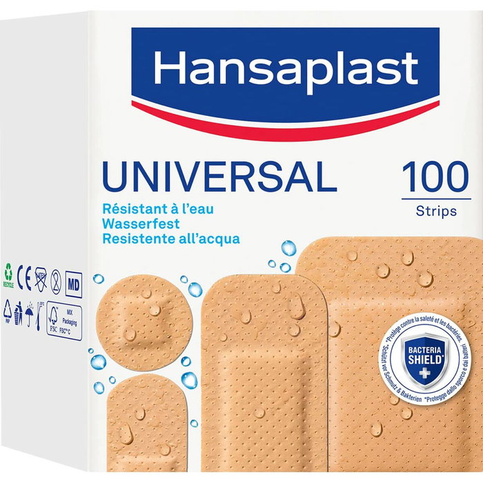 Hansaplast Pansements HP Universal 4 tailles 100 unités