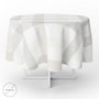 ORYX Nappe ronde en PVC à carreaux beige et gris Ø 140 cm
