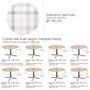 ORYX Nappe ronde en PVC à carreaux beige et gris Ø 140 cm