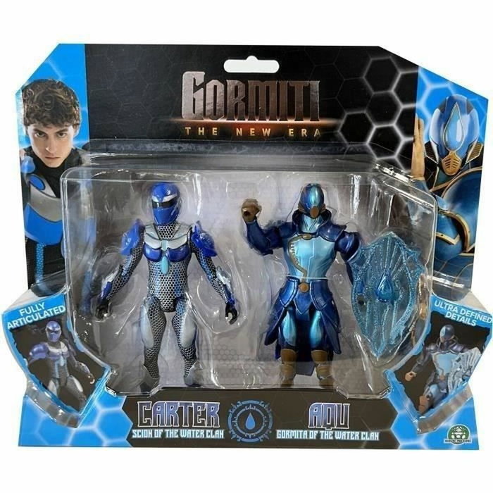 Gormiti Coffret de figurines Scion et Gormiti associé Eau - Carter et Aqu 15 cm