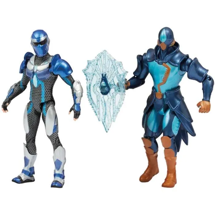 Gormiti - Figurines articulées 15 cm - Scion et Gormiti associé Eau Carter et Aqu - 9 points d'articulation - Armure effet métallique - GRV194