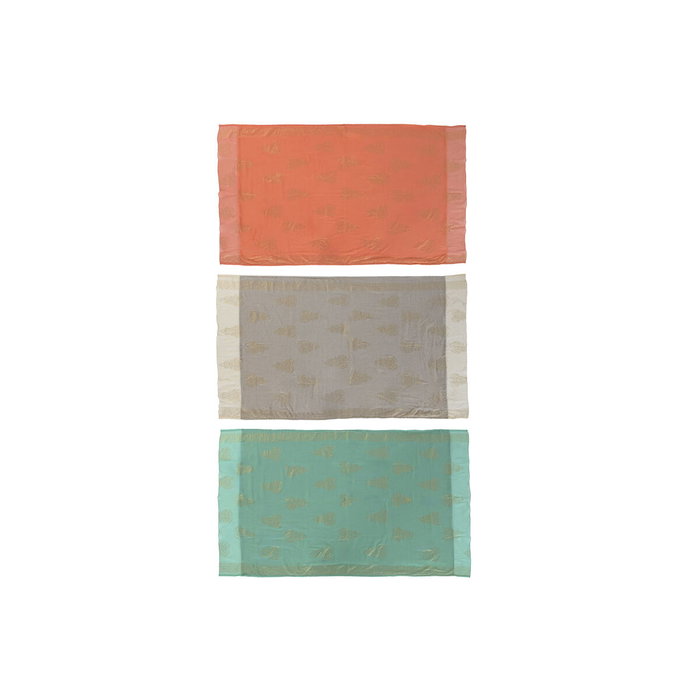 Serviette de plage Home ESPRIT Vert Beige Doré Corail Polyester Coton (3)
