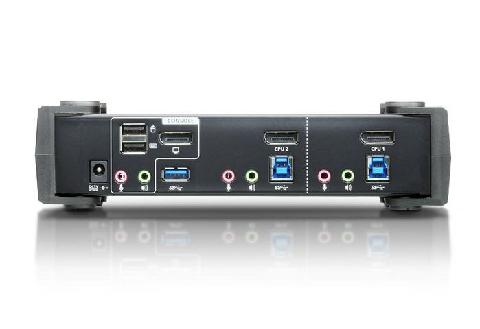 Aten CS1922 Commutateur KVMP DisplayPort 4K 2 Ports USB 3.0, Câbles Inclus, Hub USB 3.1 Gen 1, Support 4K UHD et MST