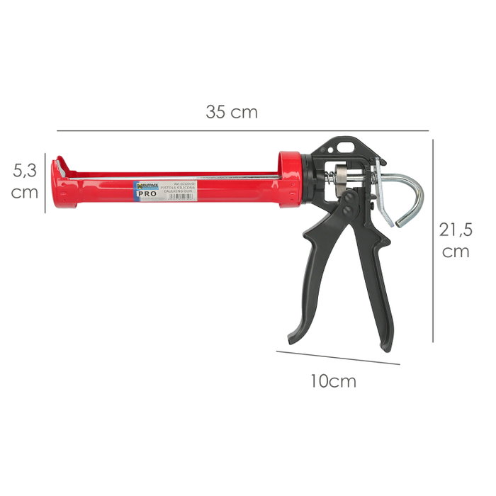 WOLFPACK LINEA PROFESIONAL Pistolet silicone professionnel rouge/noir