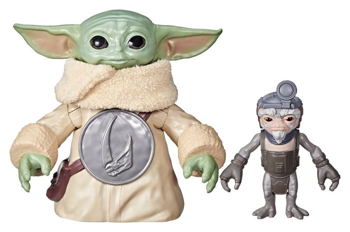 Hasbro Star Wars : The Mandalorian & Grogu - Figurine électronique Câlins Grogu & Anzellan