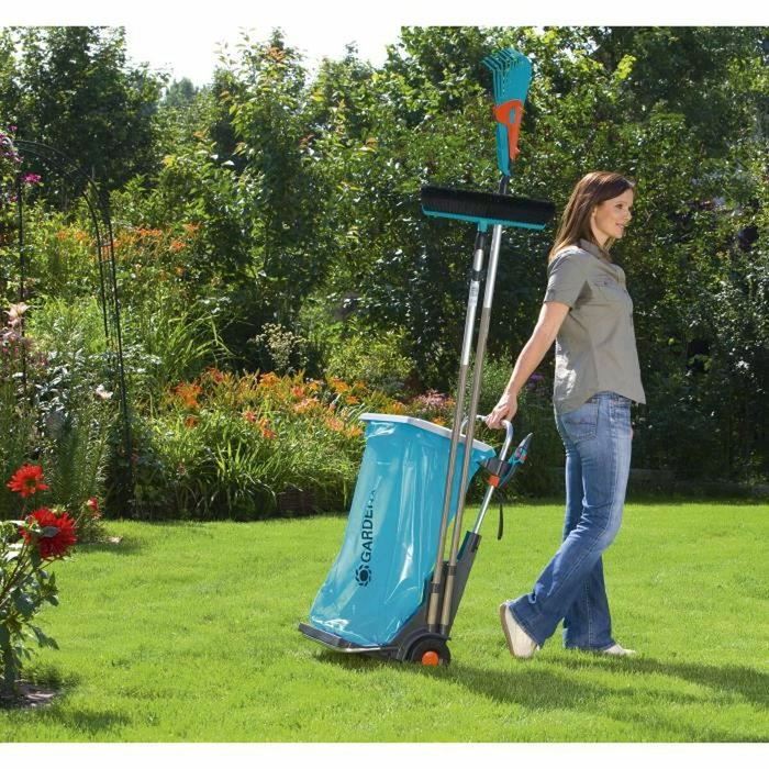 Gardena Chariot de jardin mobile bleu avec armature métallique Gardena Chariot de jardin mobile bleu avec armature métallique