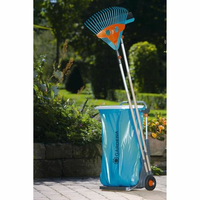 Gardena Chariot de jardin mobile bleu avec armature métallique Gardena Chariot de jardin mobile bleu avec armature métallique