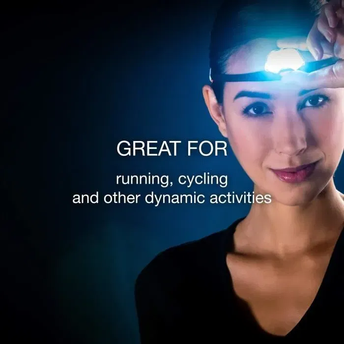 Petzl IKO CORE Lampe frontale rechargeable 500 lumens, bandeau AIRFIT, éclairage homogène LED, noir et blanc, batterie incluse