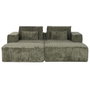 Home ESPRIT Canapé Vert Scandi 220 x 158 x 91 cm