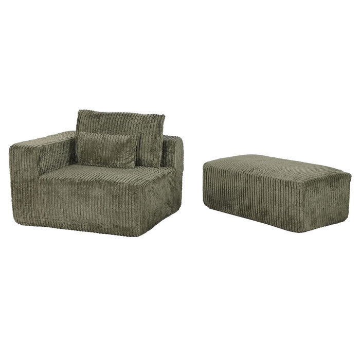 Home ESPRIT Canapé Vert Scandi 220 x 158 x 91 cm