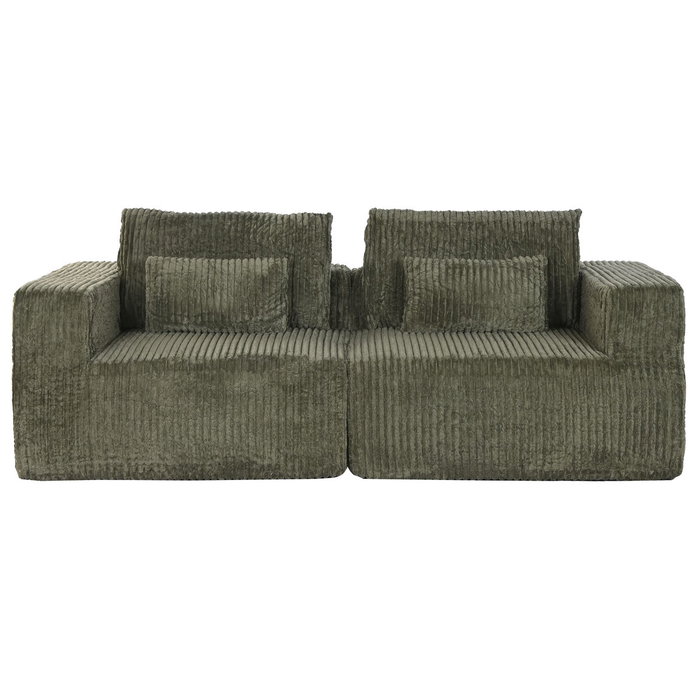 Home ESPRIT Canapé Vert Scandi 220 x 158 x 91 cm