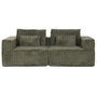 Home ESPRIT Canapé Vert Scandi 220 x 158 x 91 cm
