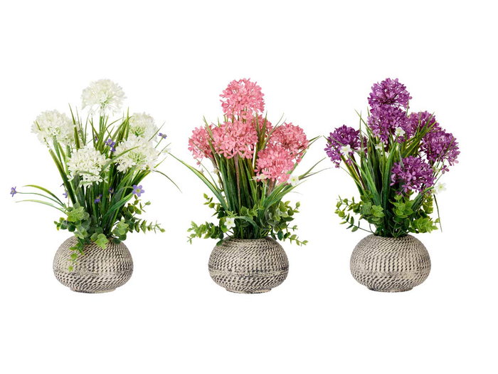 IBERGARDEN Lot de 6 Pots de Fleurs Rustiques Ronds - Assortiment 3 Couleurs