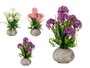 IBERGARDEN Lot de 6 Pots de Fleurs Rustiques Ronds - Assortiment 3 Couleurs
