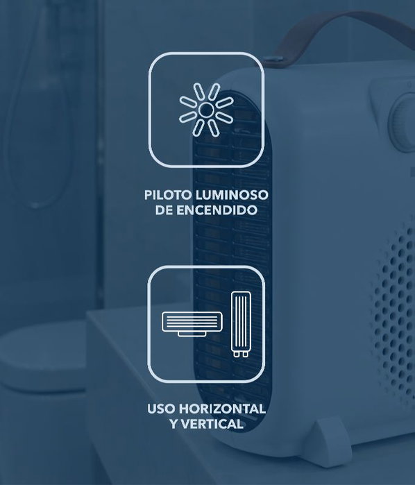 DAEWOO Calefacteur d'air vertical/horizontal 1800-2000W