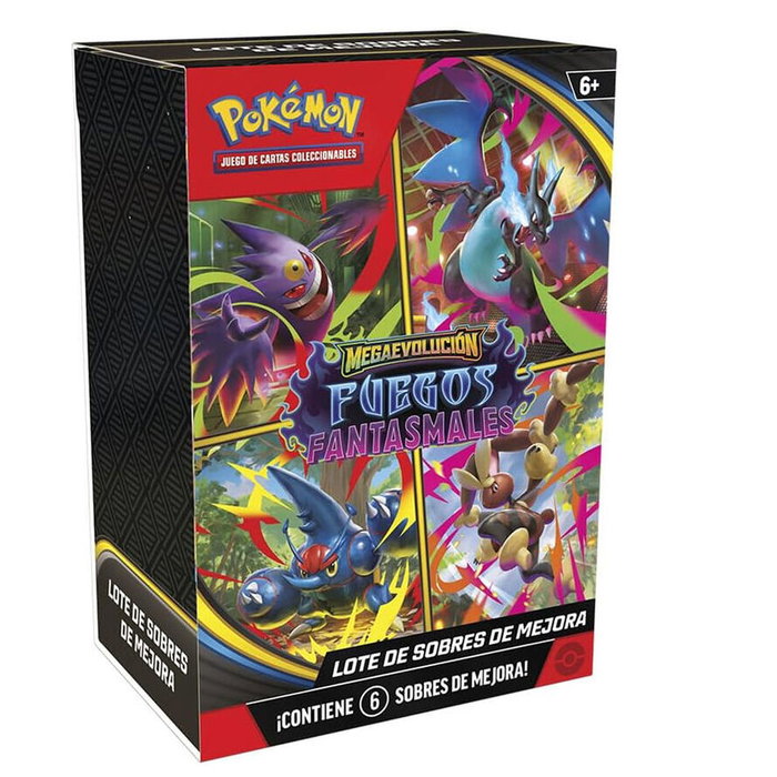 Pokémon - Bundle Latino Booster Fuegos Fantasmales - 6 Cartes TCG en Espagnol - +6 Ans Pokémon - Bundle Latino Booster Fuegos Fantasmales - 6 Cartes TCG en Espagnol - +6 Ans