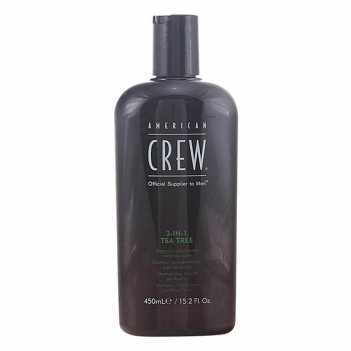 American Crew TEA TREE 3 en 1 Shampooing, Après-shampooing et Gel Douche 450 ml