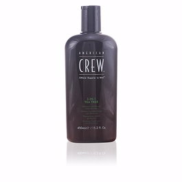 American Crew TEA TREE 3 en 1 Shampooing, Après-shampooing et Gel Douche 450 ml
