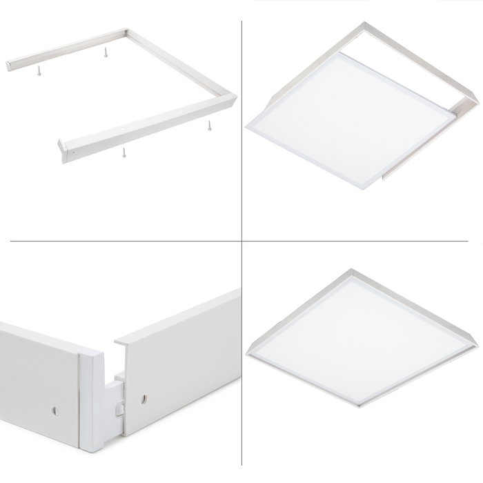 Panneau LED Slim 36W 3623Lm 6000K 60x60cm avec Kit de Montage en Surface Panneau LED Slim 36W 3623Lm 6000K 60x60cm avec Kit de Montage en Surface