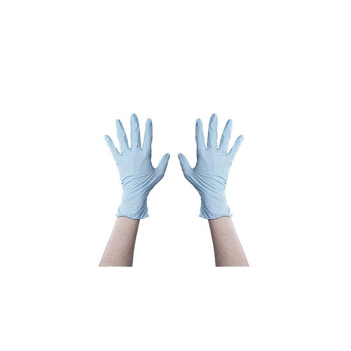 Bifull Gants de Nitrile Bleus Jetables, 3,5 gramos, Qualité AQL 1.5, Taille L - Lot de 100