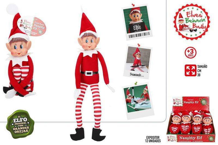 Color Baby - Peluche Elfe espiègle Elfie - 30 cm - Jouet en tissu pour enfants dès 9 mois