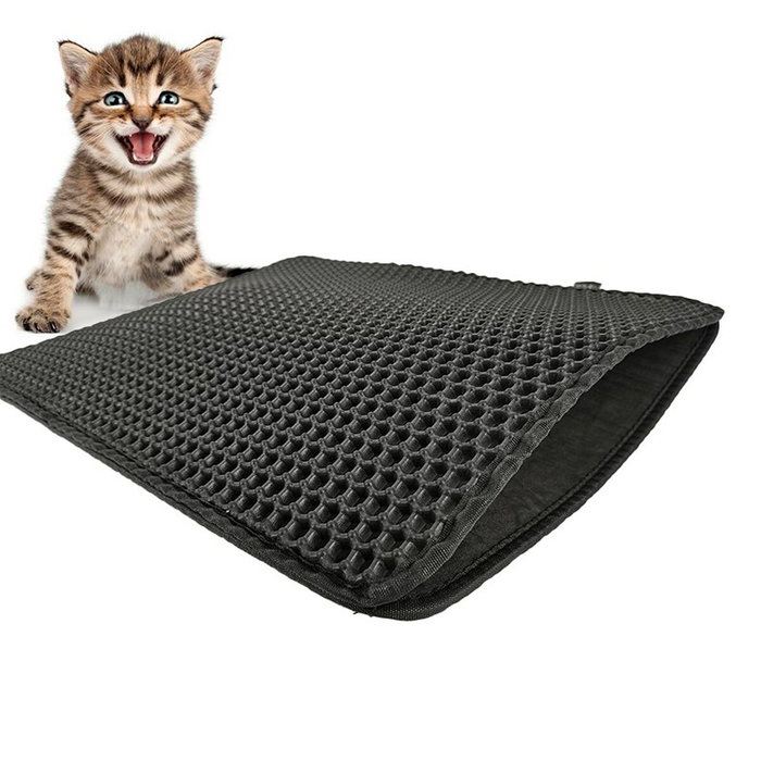 Tapis de Litière pour Chat Diamentiq Noir EVA Tapis de Litière pour Chat Diamentiq Noir EVA