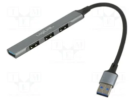 LOGILINK Hub USB 4 ports USB 3.0 gris
