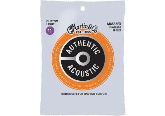 Martin Jeu de cordes acoustiques Authentic Acoustic Flexible Phosphor/Bronze 92/8 Light 11-52 Martin Jeu de cordes acoustiques Authentic Acoustic Flexible Phosphor/Bronze 92/8 Light 11-52