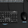 Bluestork Pack Clavier et Souris filaire Media Office Azerty Noir - Compatible Windows - Clavier AZERTY, souris 15 touches 1600 DPI