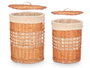 Kipit Set de 2 Armoires en Osier Naturel 45x57x45 cm