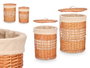 Kipit Set de 2 Armoires en Osier Naturel 45x57x45 cm