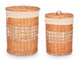 Kipit Set de 2 Armoires en Osier Naturel 45x57x45 cm