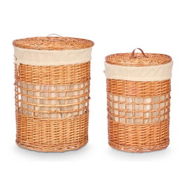 KIPIT Set de 2 paniers de rangement en osier Naturel