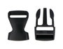 Innspiro Lot de 5 fermetures doubles en plastique noir 25 mm