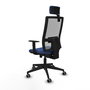 Piqueras y Crespo Chaise de Bureau Horna avec Appui-tête Bleu Marine et Gris