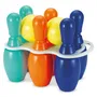 Ecoiffier Jeu de Bowling 6 Quilles 30 cm Multicolores, 2 Boules avec Rack - Jouet Fabrication Française pour Enfants dès 18 Mois