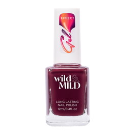 Wild&Mild Vernis Gel Effect Rouge Bourgogne - Effet Gel Longue Tenue Brillant, Sans Lampe UV/LED, Pour Manucure Maison Facile