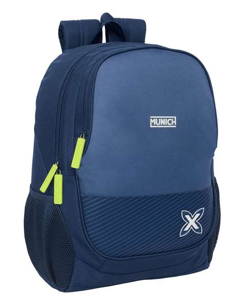 Safta Mochila Adapt.Carro Munich Blue Indigo 32x44x16 cm, Sac à dos pour enfant convertible en chariot, À partir de 3 ans Safta Mochila Adapt.Carro Munich Blue Indigo 32x44x16 cm, Sac à dos pour enfant convertible en chariot, À partir de 3 ans