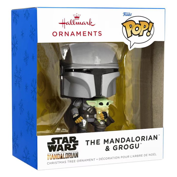 Funko Ornement de Noël Star Wars Le Mandalorien et Grogu en résine
