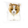 DEQUBE Peluche Chat Marron et Blanc Allongé 25cm licence BOCALAN +0 mois