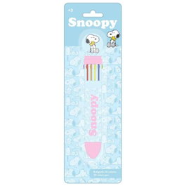 Safta Stylo à bille rétractable Snoopy 10 couleurs 7x20cm de 1 unité