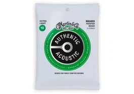 MARTIN Jeu de cordes Authentique Silkéd 92/8 Phosphor Bronze pour guitare acoustique 12 cordes Extra Light 10-47